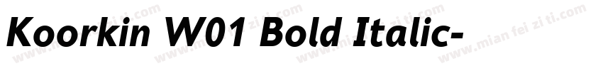 Koorkin W01 Bold Italic字体转换
